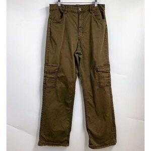 Sanctuary Women's Mid Rise Cotton Stretch‎ Straight Leg Cargo Pants Size 30